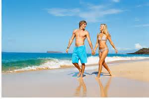 Man and woman beach bodies